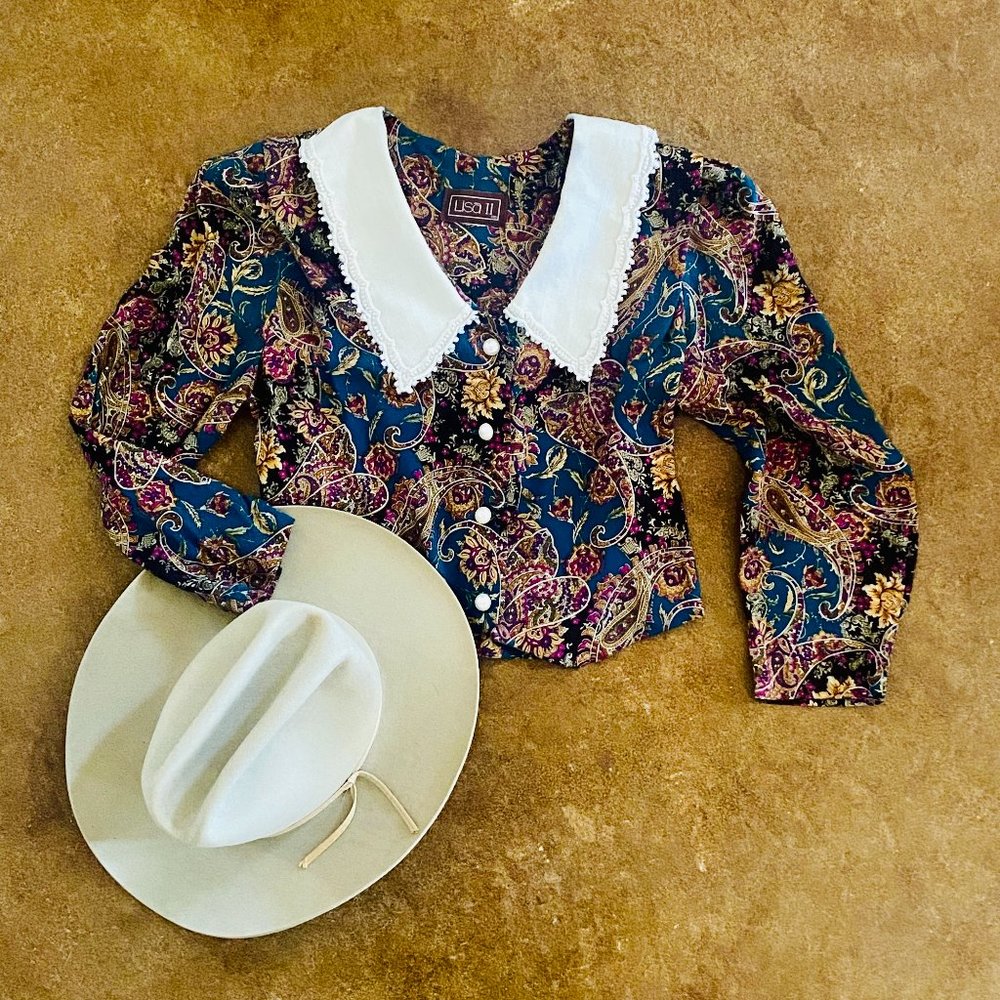 VTG '80s Cropped Blouse